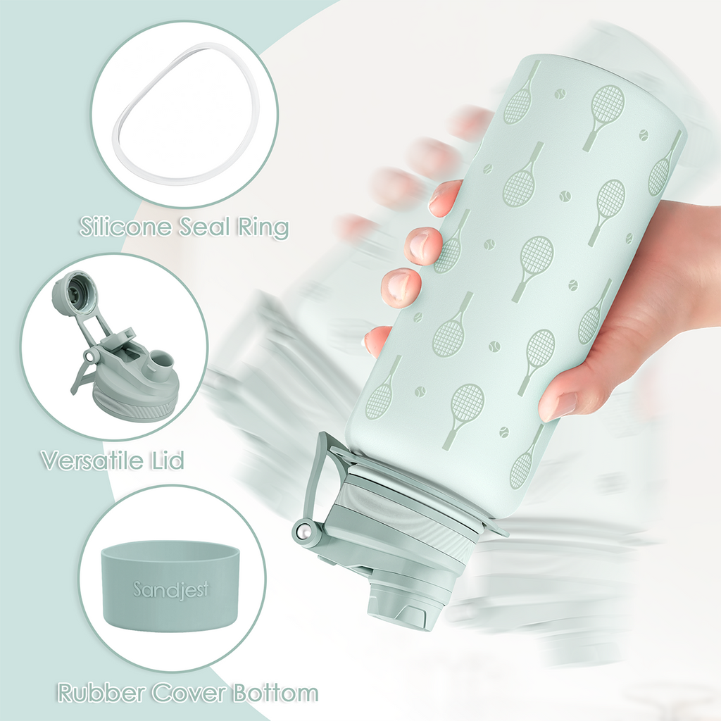 Mint Tennis CamelMate | 2-in-1 Lid Water Bottle with Strap 32oz
