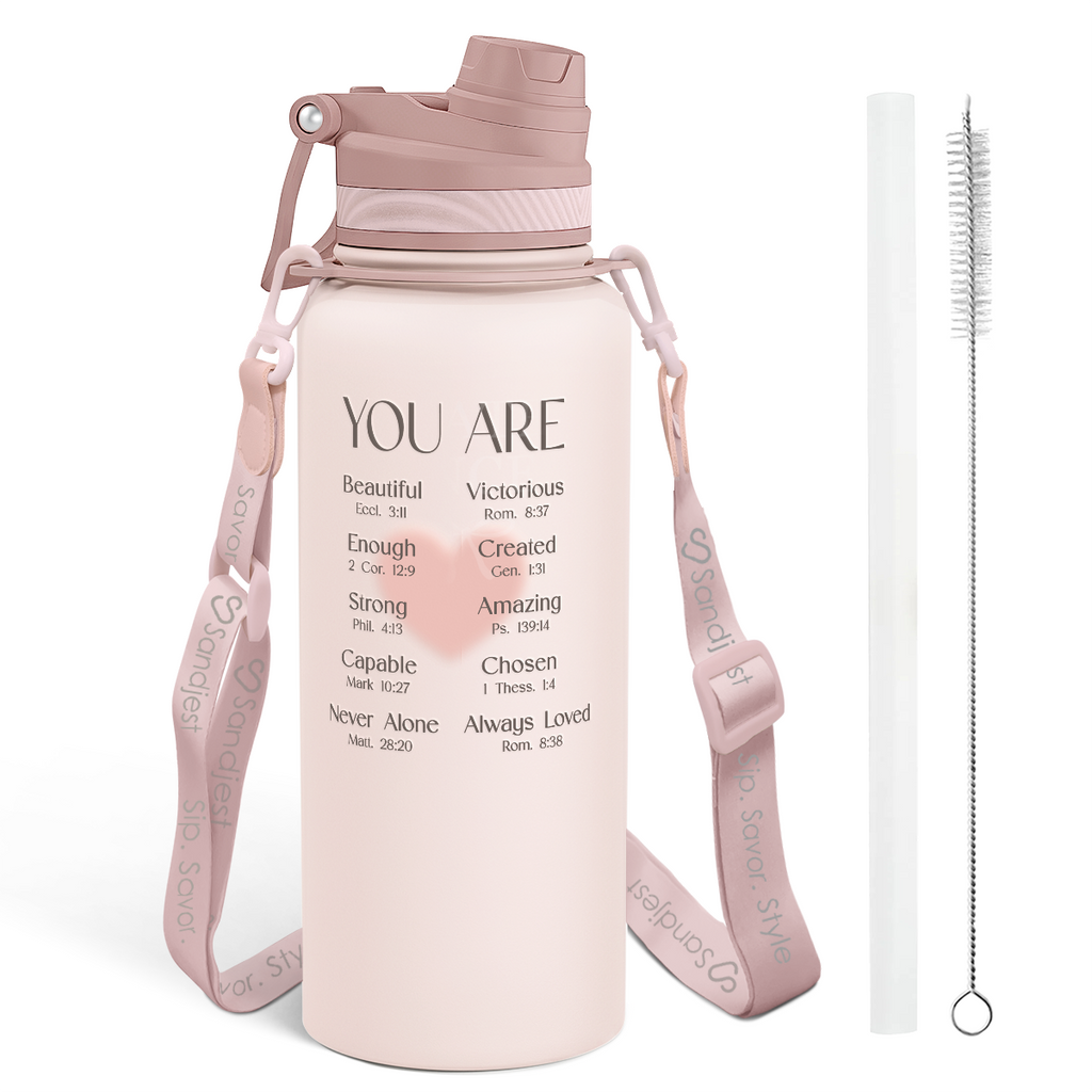 Brown Christian CamelMate | 2-in-1 Lid Water Bottle with Strap 32oz