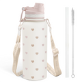 Brown Heart CamelMate | 2-in-1 Lid Water Bottle with Strap 32oz