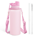 Pink CamelMate | 2-in-1 Lid Water Bottle with Strap 32oz
