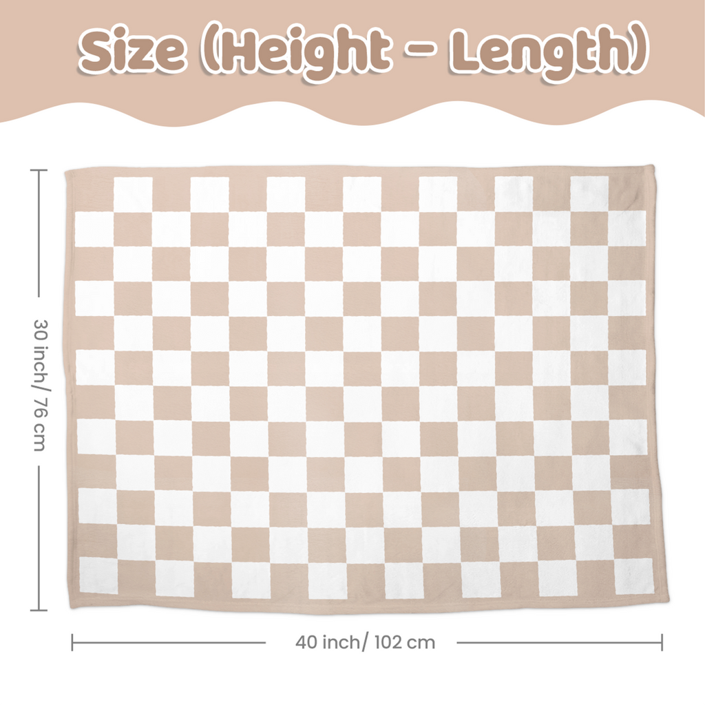 Brown Checker CuddleDot | Baby Minky Dotted Blanket