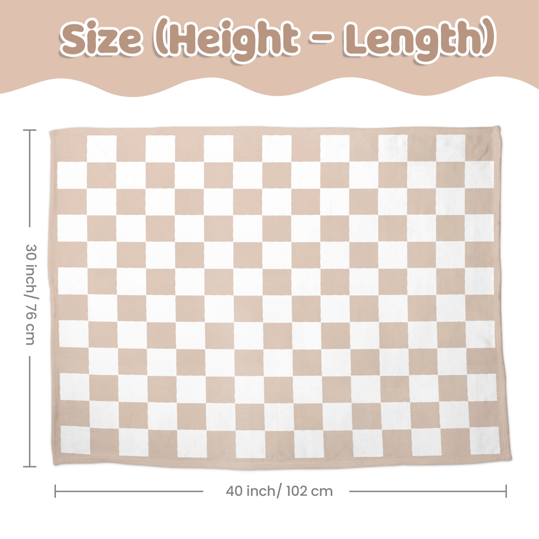 Brown Checker CuddleDot | Baby Minky Dotted Blanket
