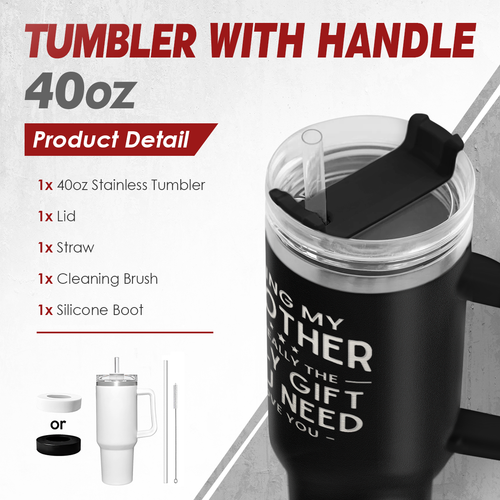 Black Brother Quencher Tumbler with Handle 40oz