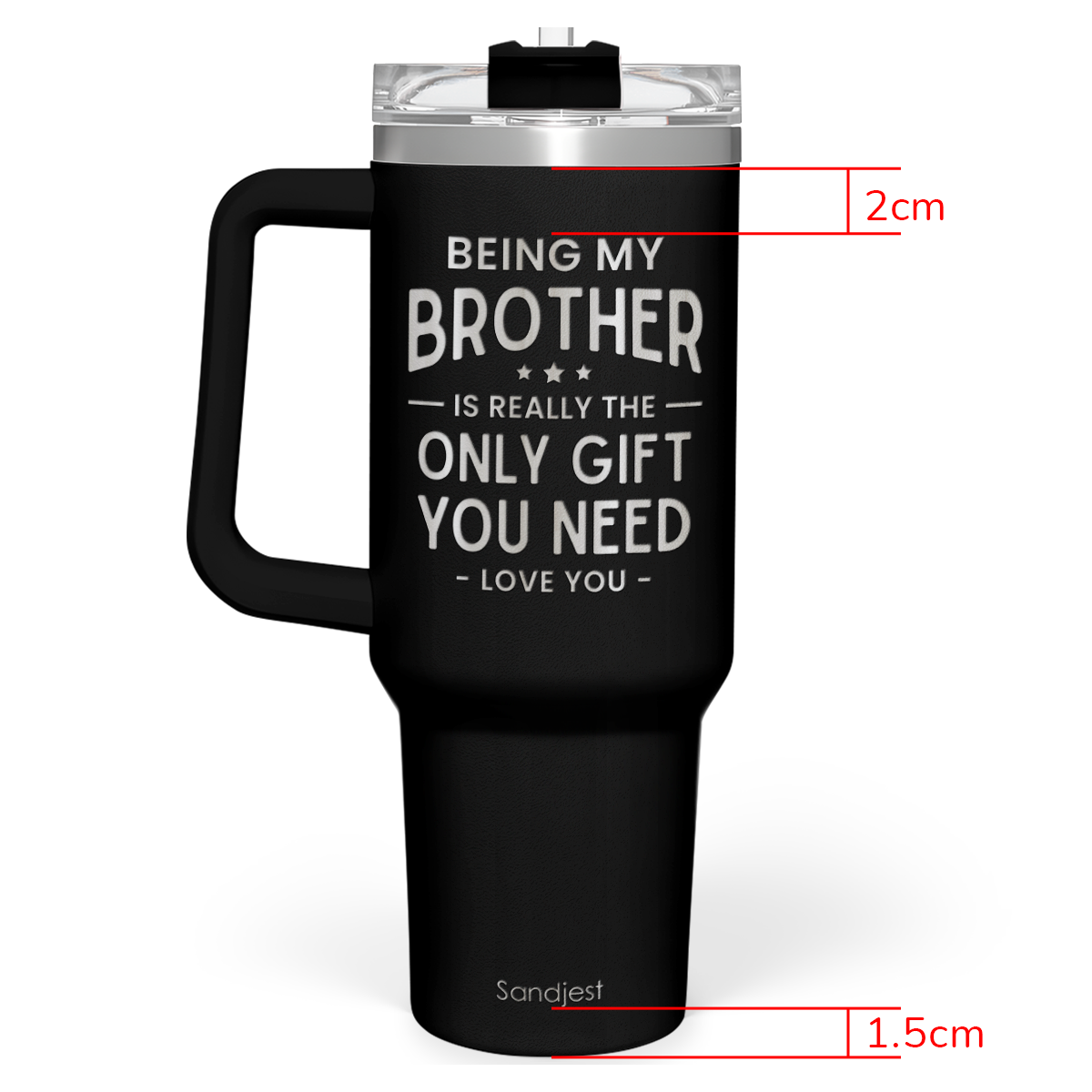 Black Brother Quencher Tumbler with Handle 40oz