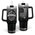 Black Mechanic Quencher Tumbler with Handle 40oz