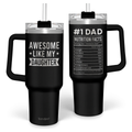 Dad Awesome Like My Daughter Quencher Tumbler with Handle 40oz