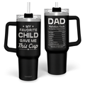 Dad Quencher Tumbler with Handle 40oz