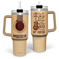 Brown Guitar Quencher Tumbler with Handle 40oz