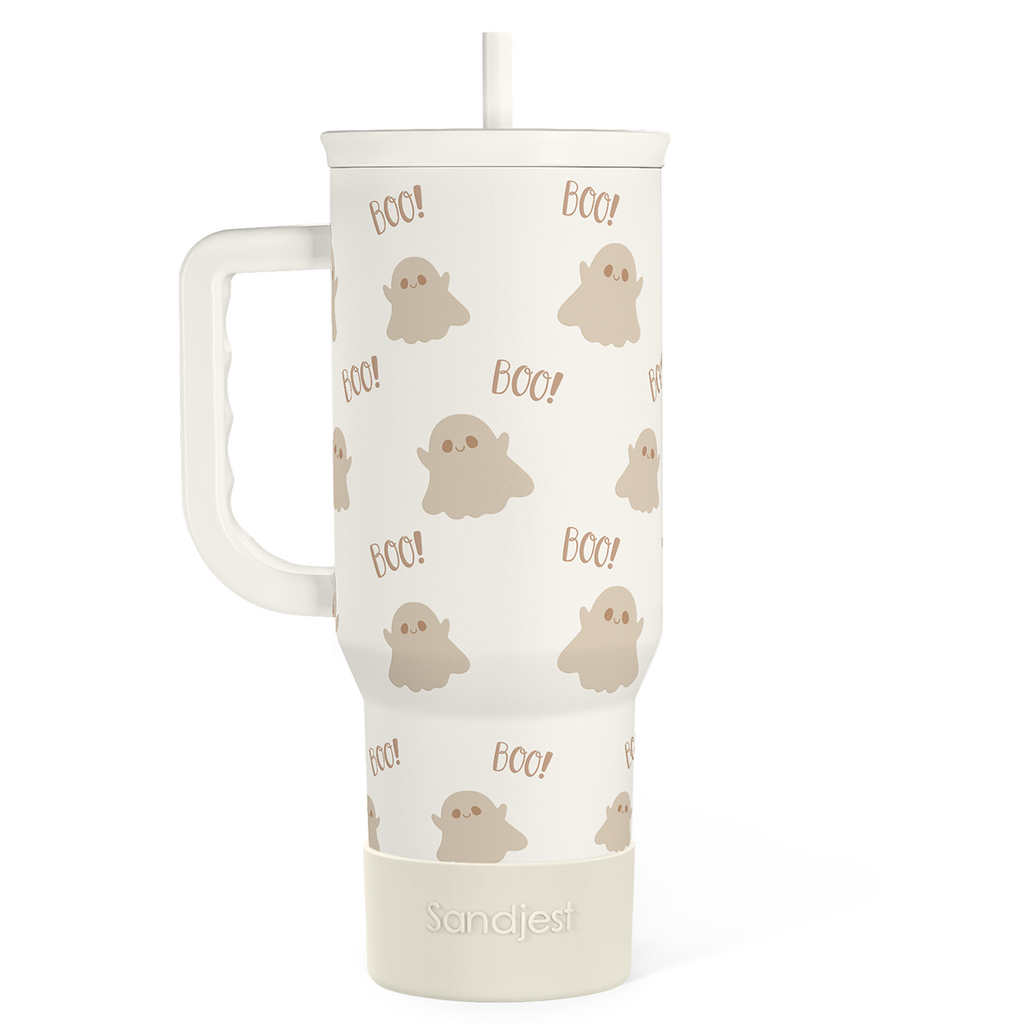 White Boo Slidemate | Slider Tumbler with Handle 40oz