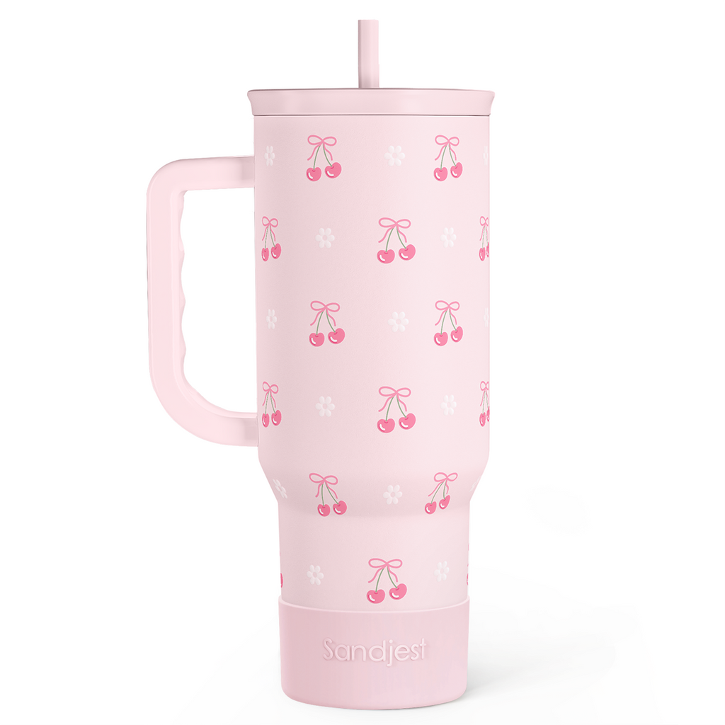 Pink Cherry Slidemate | Slider Tumbler with Handle 40oz