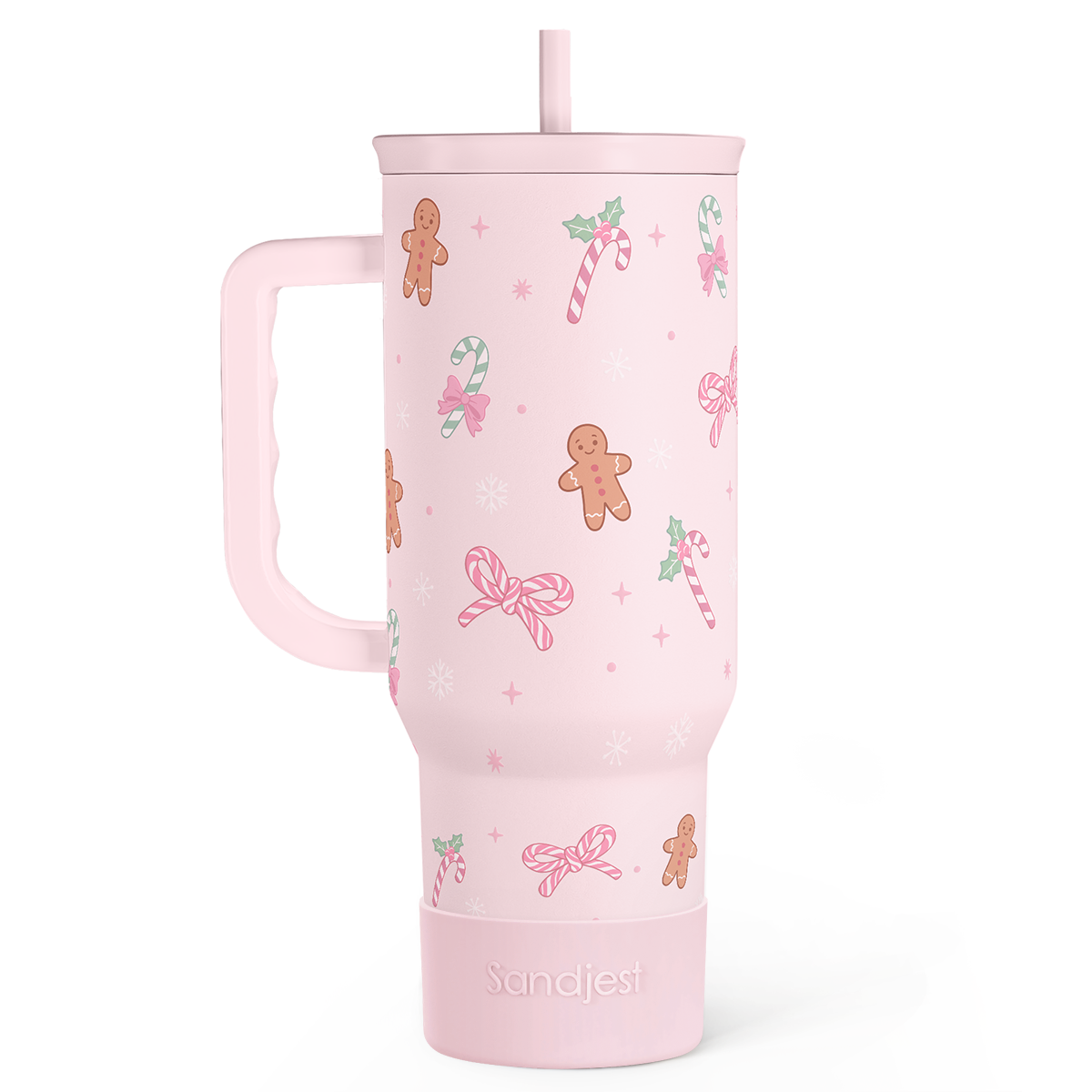 Pink Christmas Slidemate | Slider Tumbler with Handle 40oz