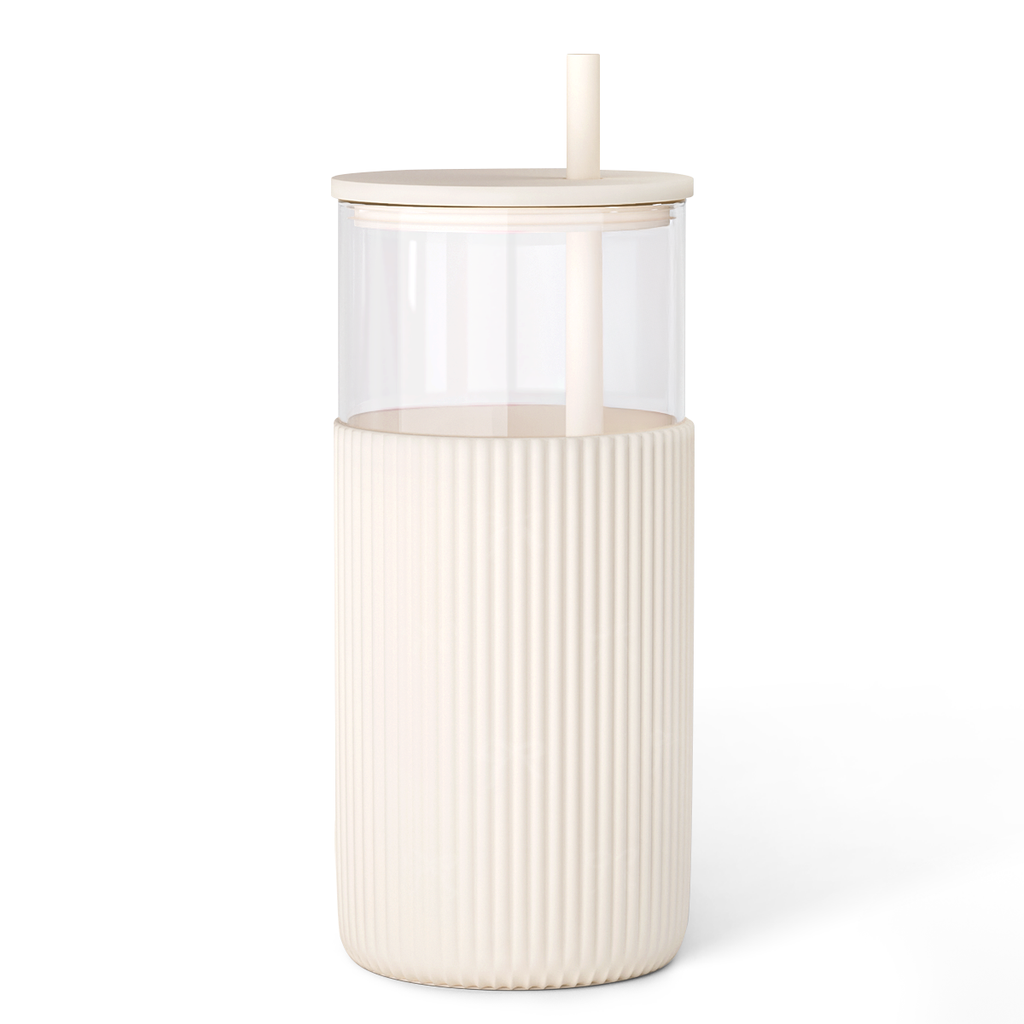 SipEssence Glass Tumbler with Silicone Sleeve 20oz