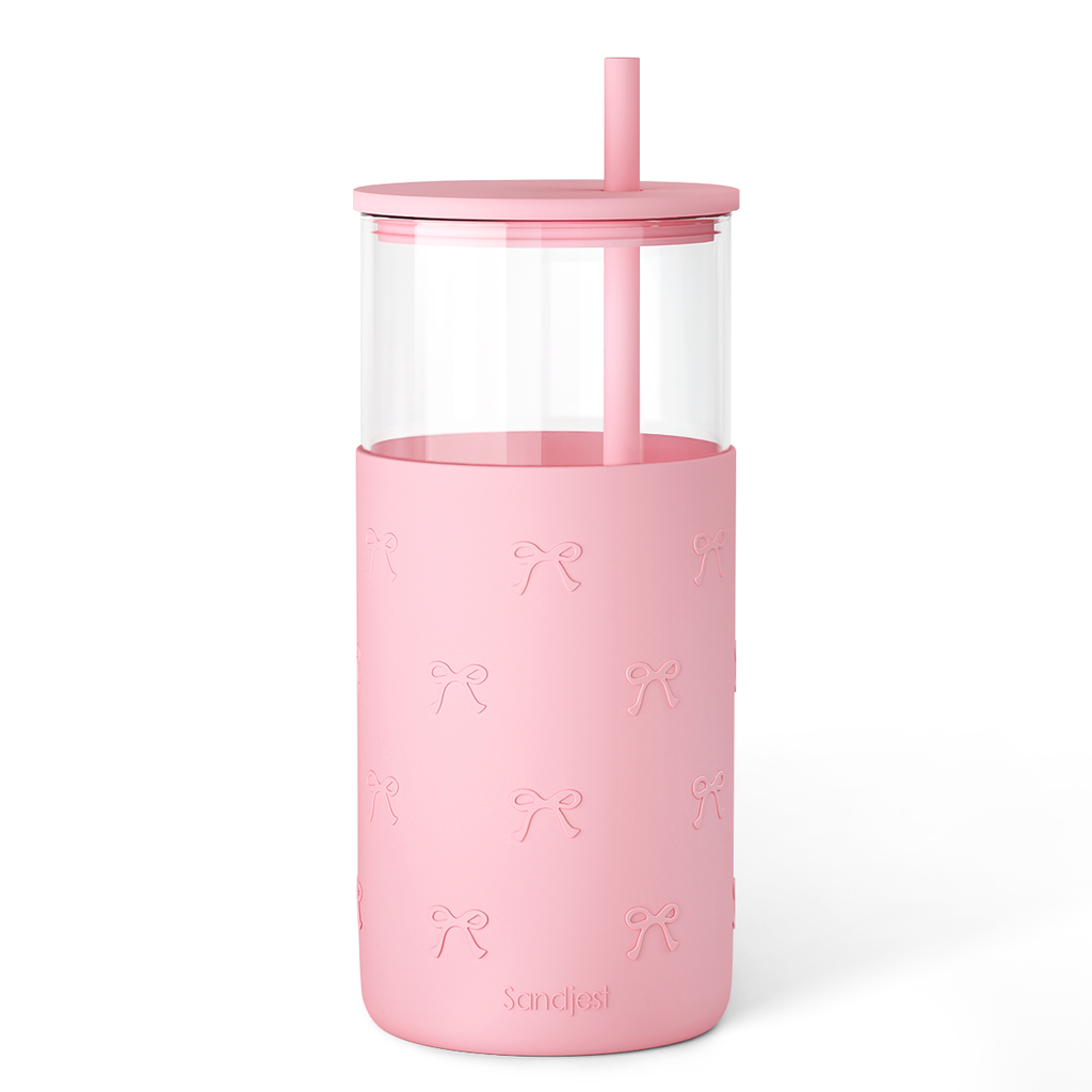 SipEssence Glass Tumbler with Silicone Sleeve 20oz