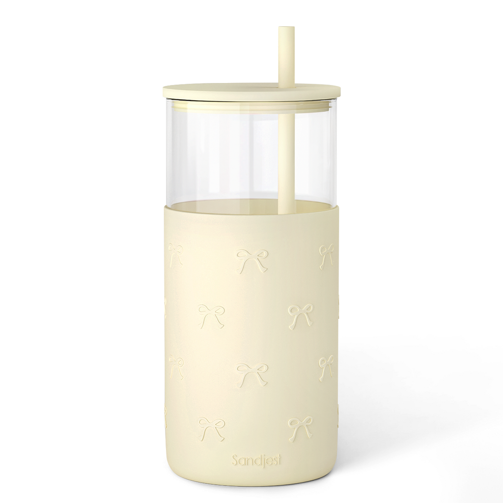 SipEssence Glass Tumbler with Silicone Sleeve 20oz