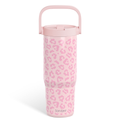 Pink Leopard TintFlip | Straw Lid Tumbler with Carry Handle 30oz