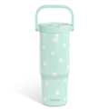 Mint Daisy TintFlip | Straw Lid Tumbler with Carry Handle 30oz