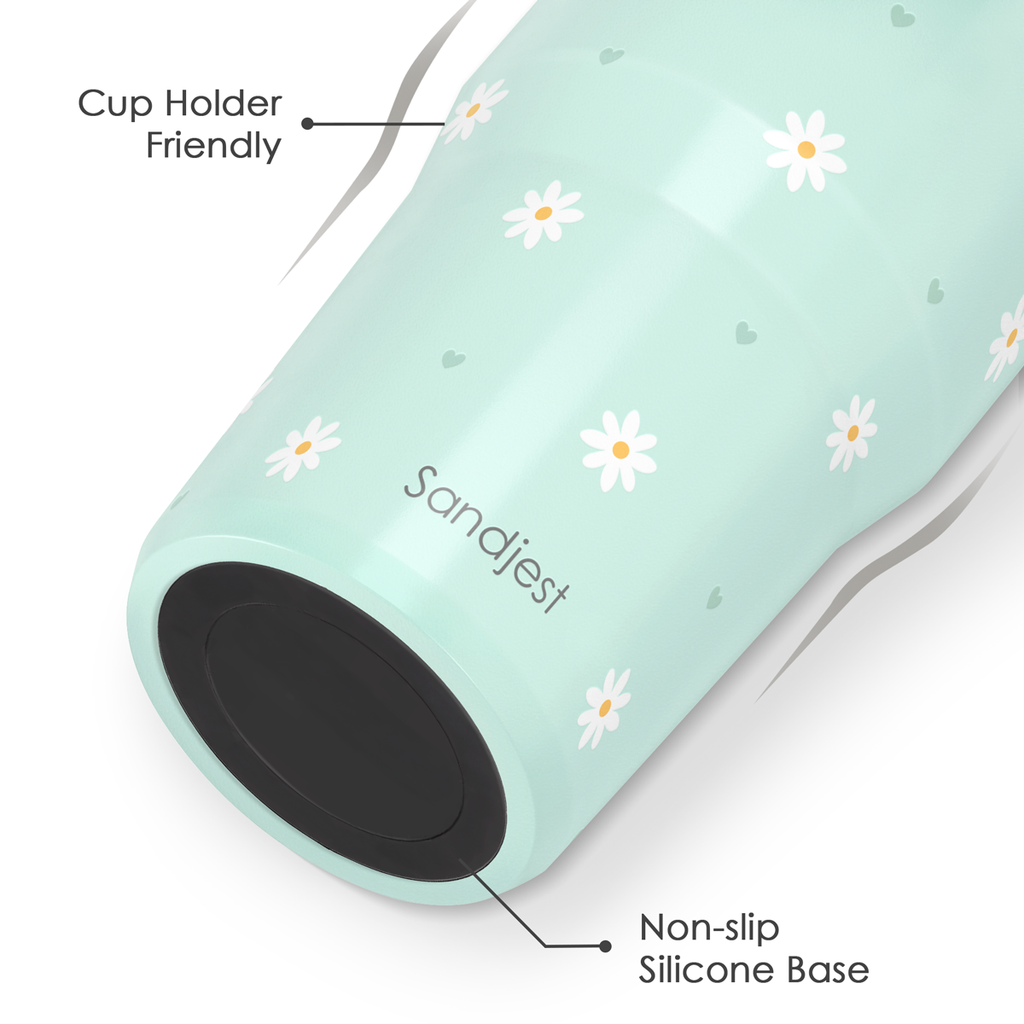 Mint Daisy TintFlip | Straw Lid Tumbler with Carry Handle 30oz