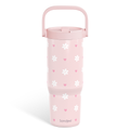 Pink Daisy TintFlip | Straw Lid Tumbler with Carry Handle 30oz