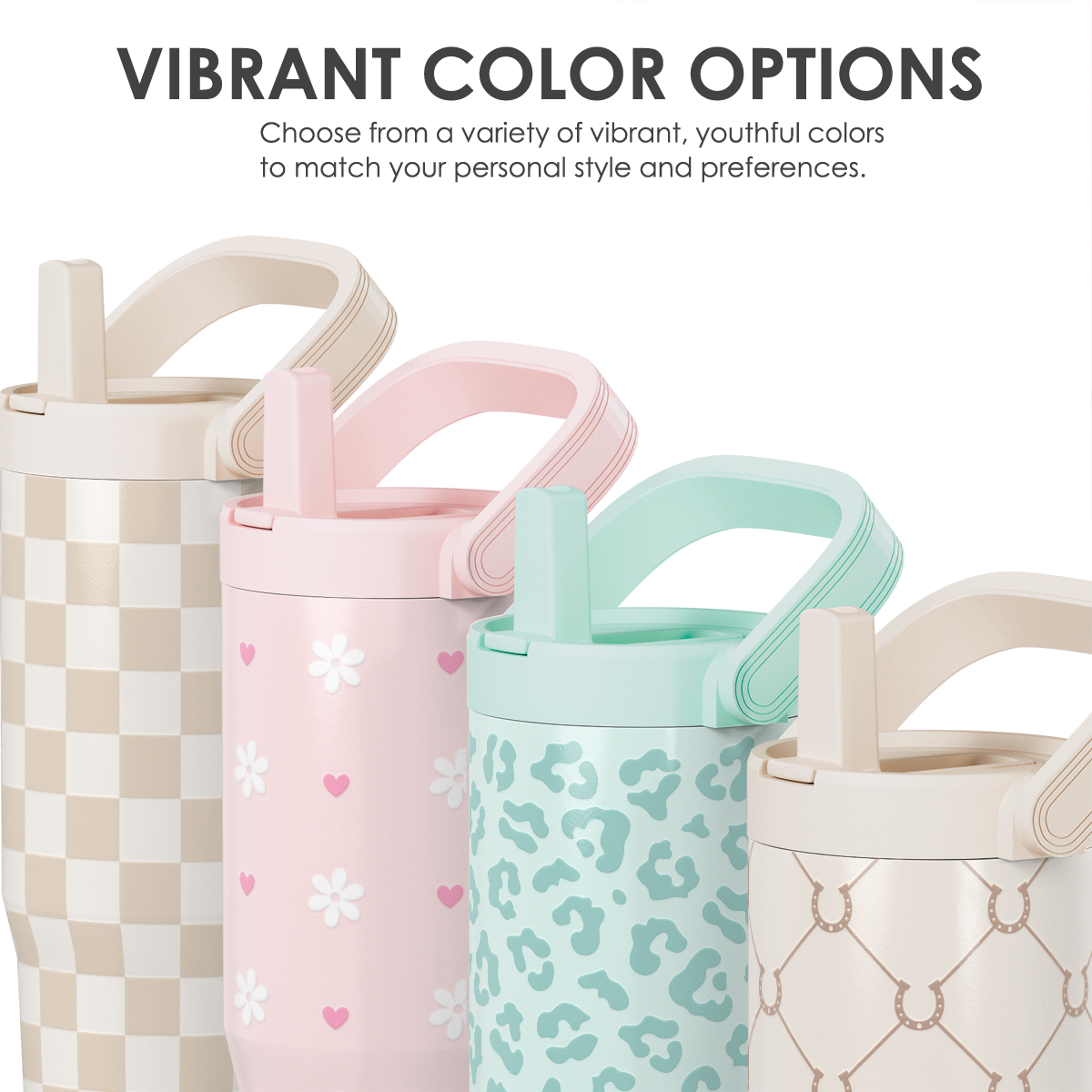 Pink Daisy TintFlip | Straw Lid Tumbler with Carry Handle 30oz