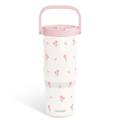 White Tulip TintFlip | Straw Lid Tumbler with Carry Handle 30oz