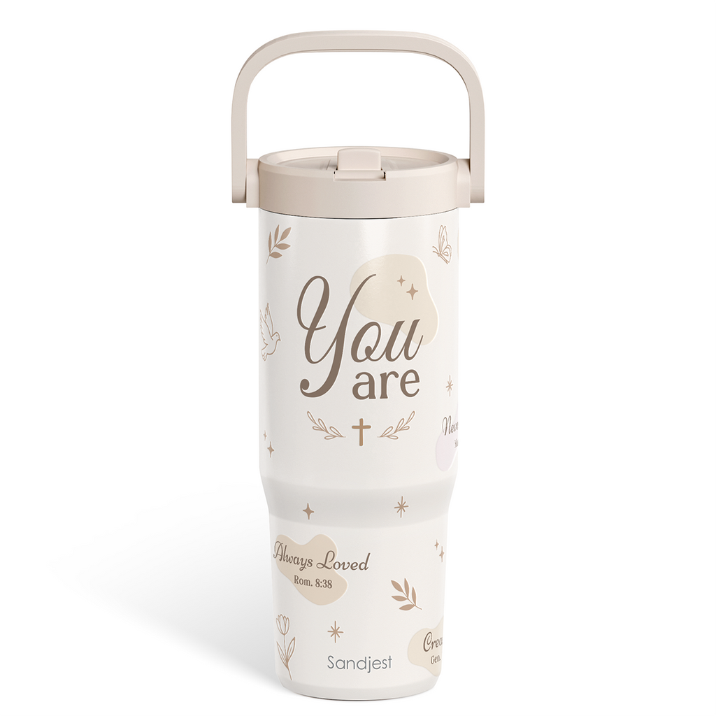Brown Christian TintFlip | Straw Lid Tumbler with Carry Handle 30oz