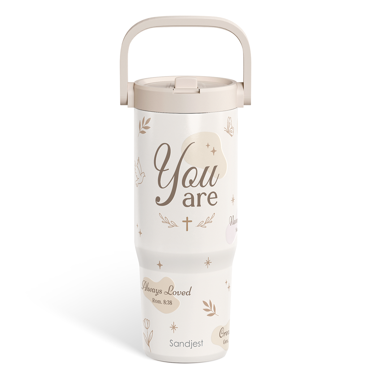Brown Christian TintFlip | Straw Lid Tumbler with Carry Handle 30oz