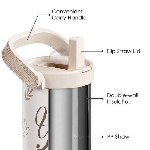 Brown Christian TintFlip | Straw Lid Tumbler with Carry Handle 30oz