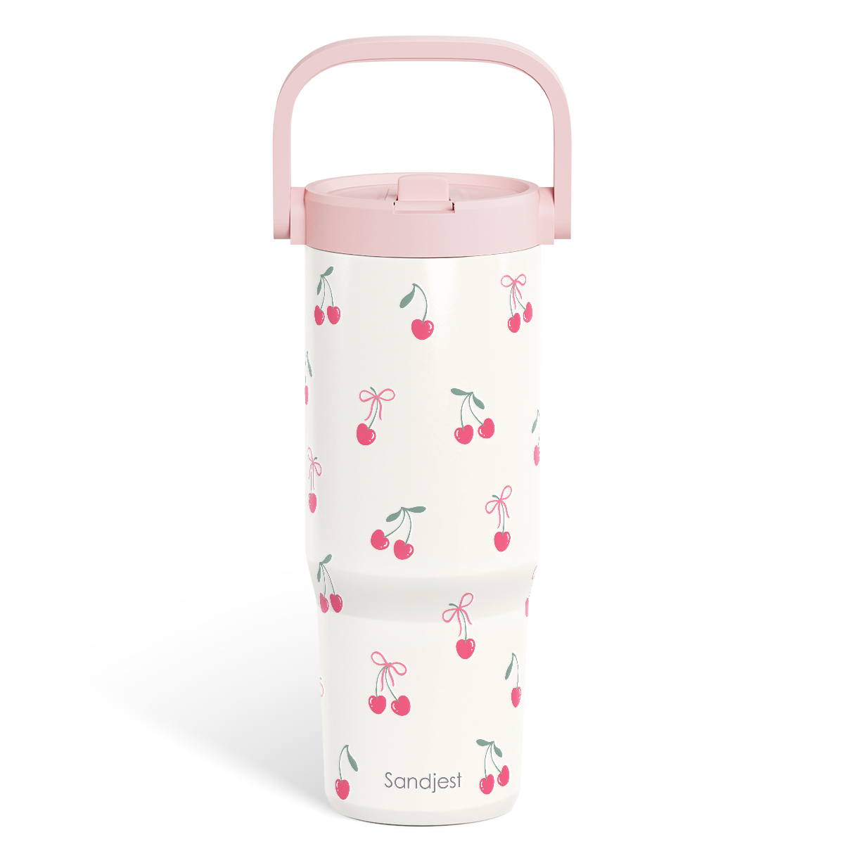 Pink Cherry TintFlip | Straw Lid Tumbler with Carry Handle 30oz