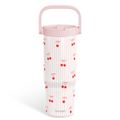 Pink Cherry TintFlip | Straw Lid Tumbler with Carry Handle 30oz