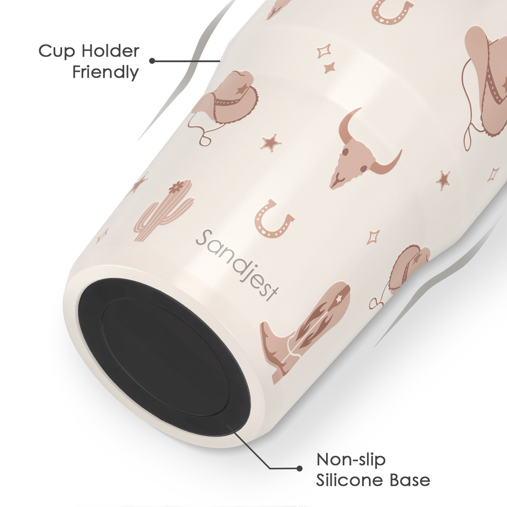 Brown Cowgirl TintFlip | Straw Lid Tumbler with Carry Handle 30oz