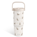 White Cat TintFlip | Straw Lid Tumbler with Carry Handle 30oz