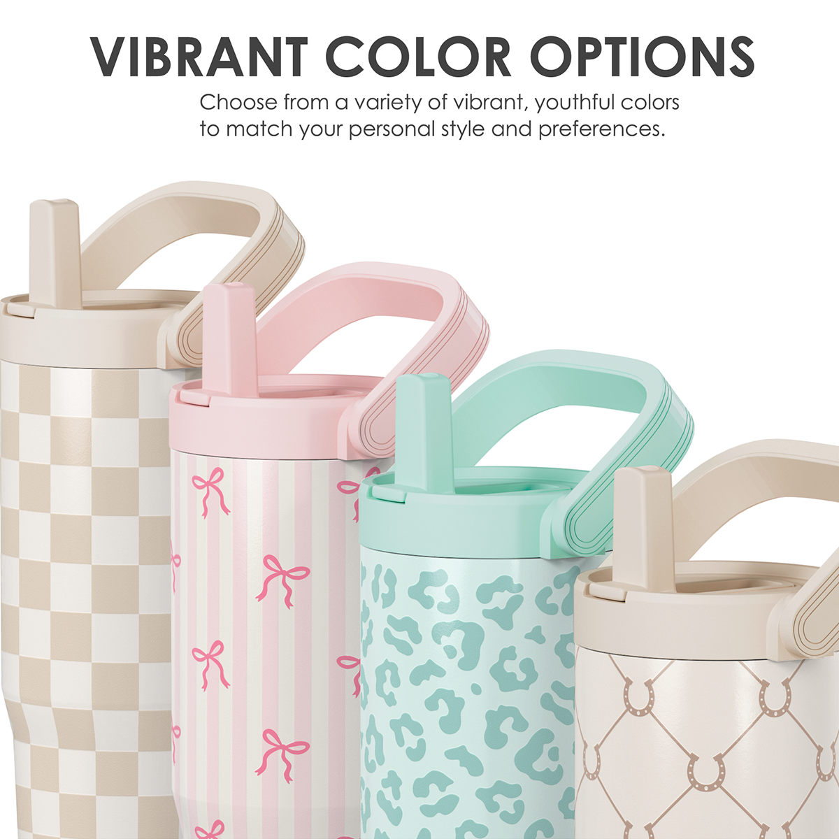 Pink Bow TintFlip | Straw Lid Tumbler with Carry Handle 30oz