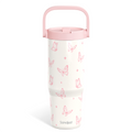 White Butterfly TintFlip | Straw Lid Tumbler with Carry Handle 30oz