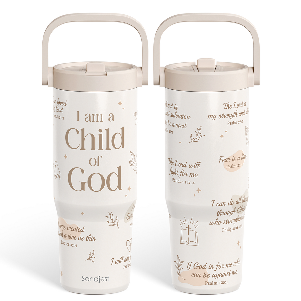 Brown Christian TintFlip | Straw Lid Tumbler with Carry Handle 30oz