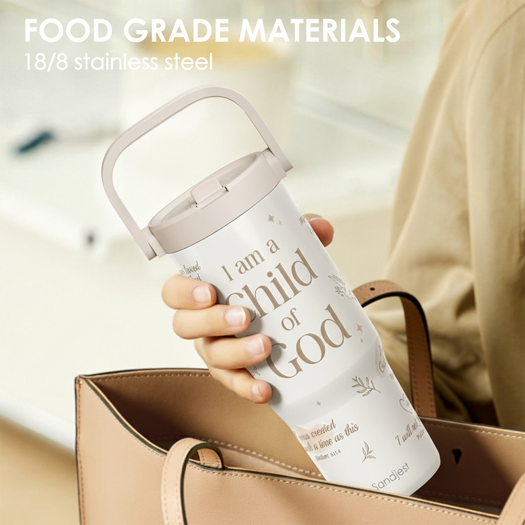 Brown Christian TintFlip | Straw Lid Tumbler with Carry Handle 30oz