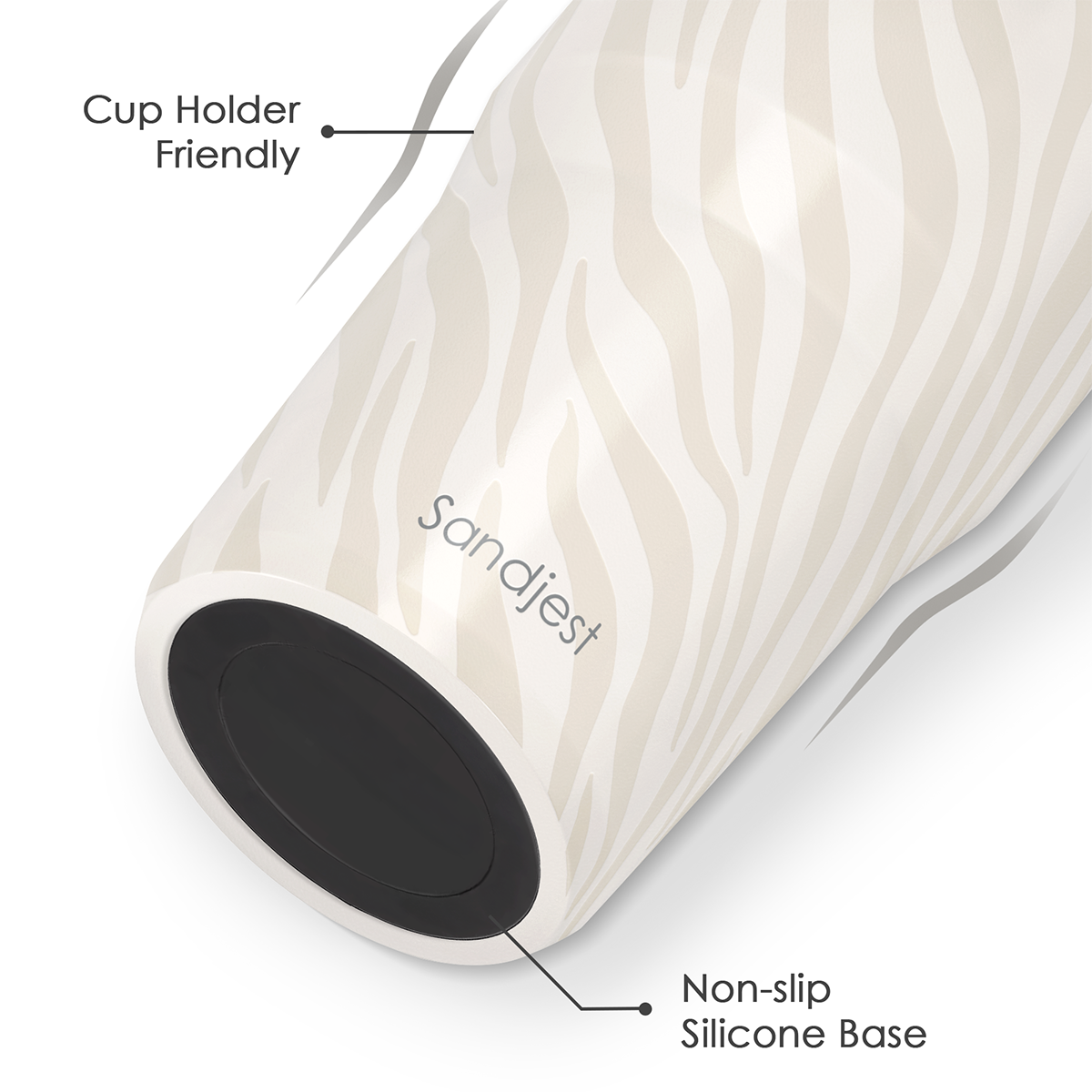 Brown Zebra TintFlip | Straw Lid Tumbler with Carry Handle 30oz
