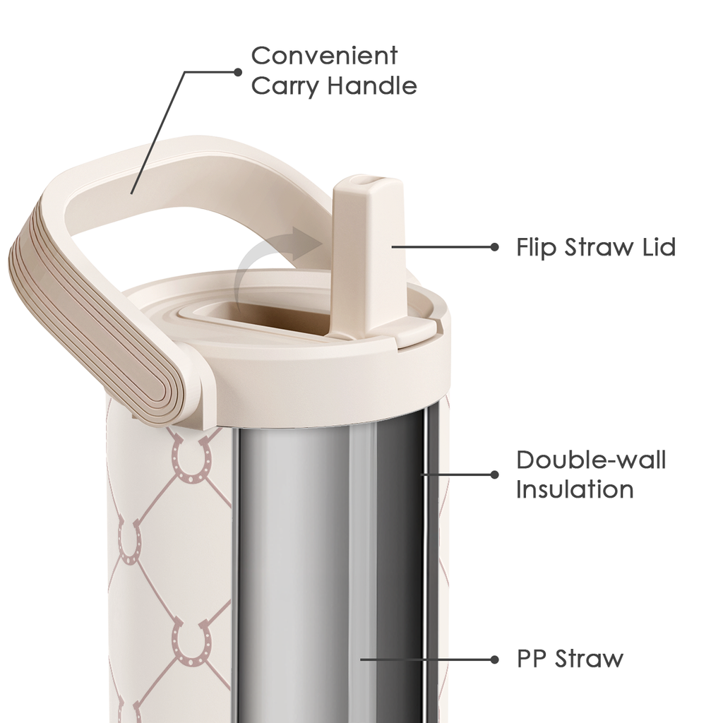 Brown Horse TintFlip | Straw Lid Tumbler with Carry Handle 30oz