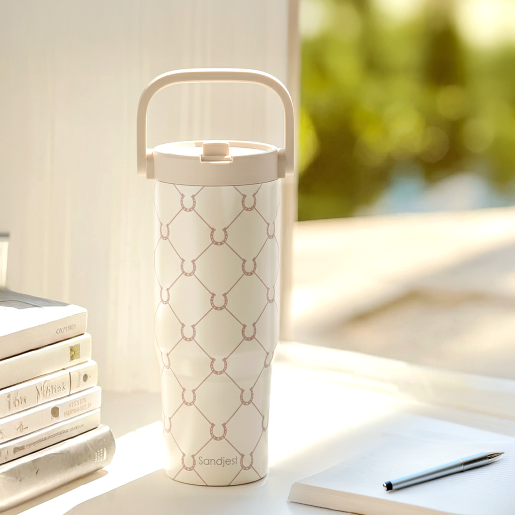 Brown Horse TintFlip | Straw Lid Tumbler with Carry Handle 30oz