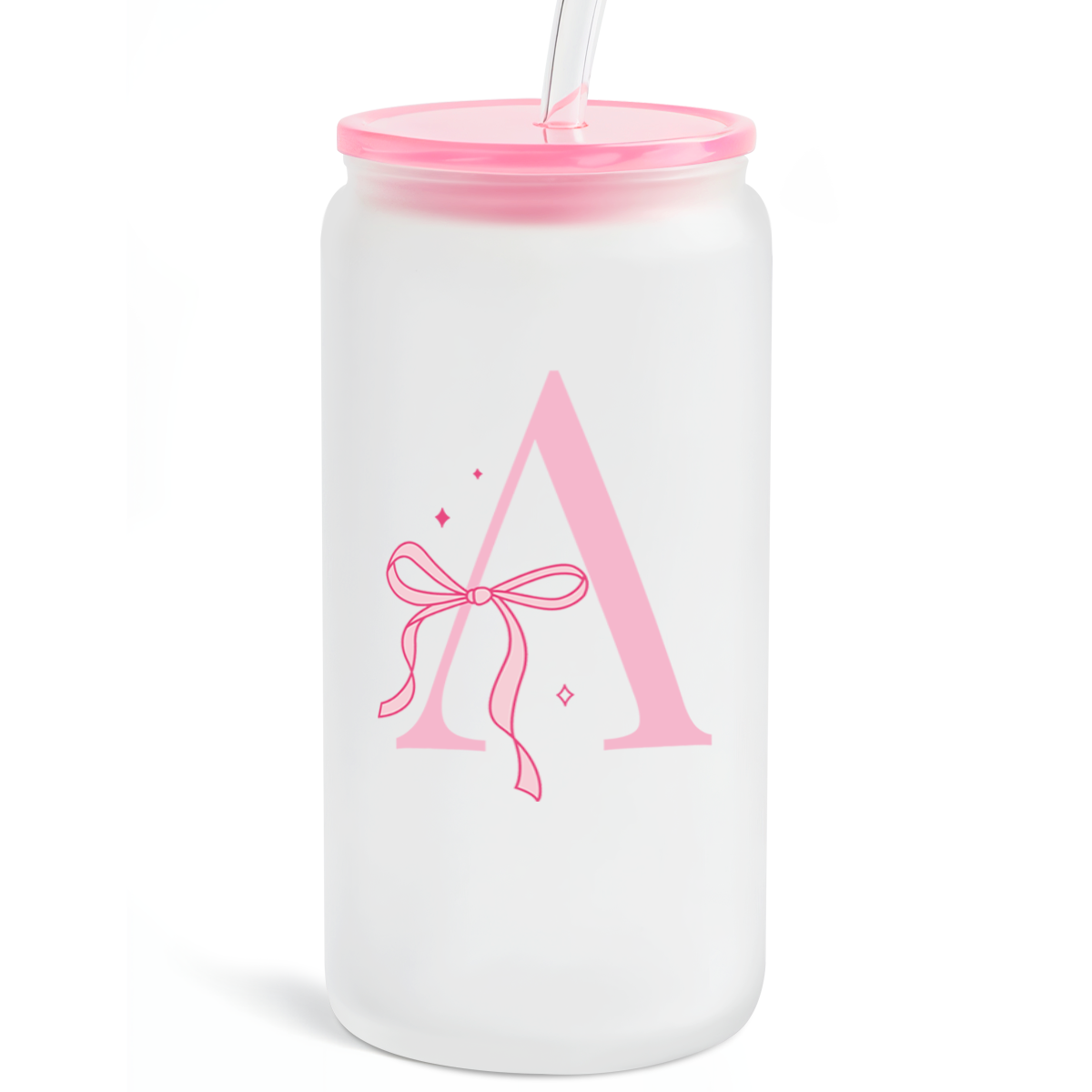 Monogram GlassGlow | Frosted Glass Tumbler 16oz