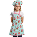 Mint Cupcake SprinkleJoy | Kids Polyester Apron with Hat