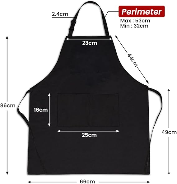Black Grilling/BBQ Men Cotton Apron