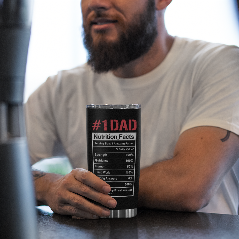 Black Best Dad Ever Stainless Steel Curved Tumbler 20oz