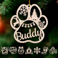 Personalized Dogs Christmas Ornament - Customized Dog Name Cut-out Wooden Ornament, Custom Dogs Name Ornaments, Gift Idea for Dog Lovers Pet Owners