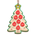 Personalized Family Ornament - Custom Name 3 Layered Wooden Ornament, Christmas Tree Star Wooden Ornament, Gift Ideas for Friends Men Women