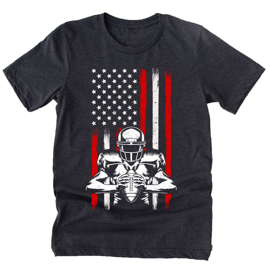 American Flag Football Team Gift for Men Boys T-Shirt