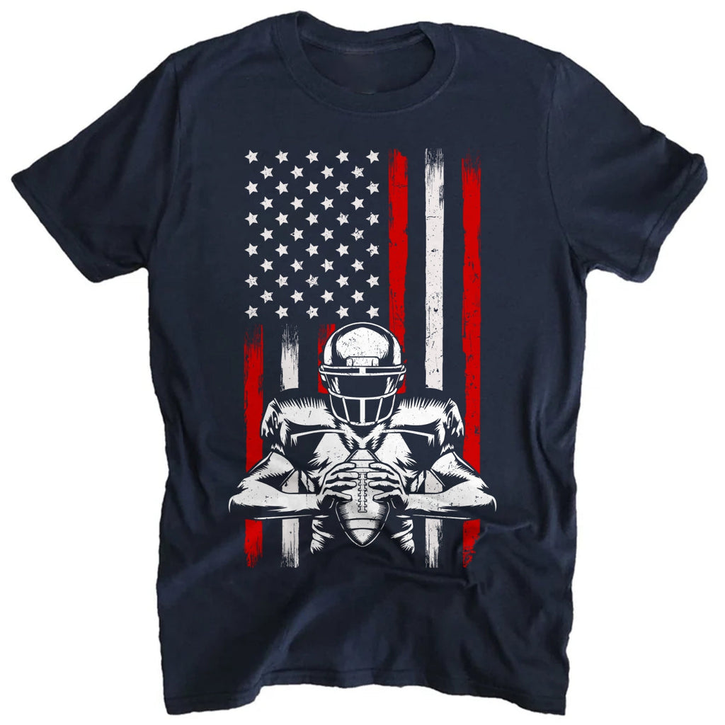 American Flag Football Team Gift for Men Boys T-Shirt