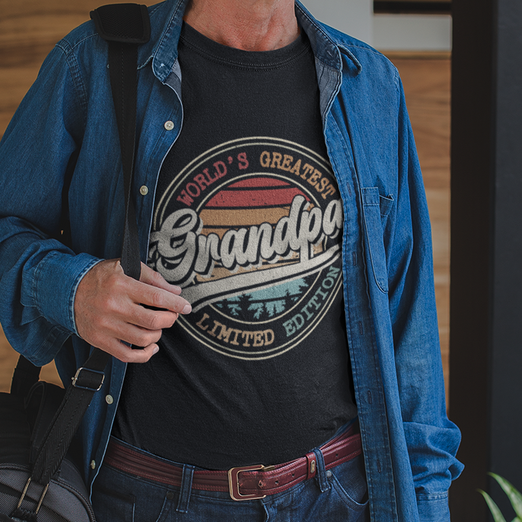 Grandpa, Grandparents, Father's Day, Dad, T-Shirts For Men, Black, S
