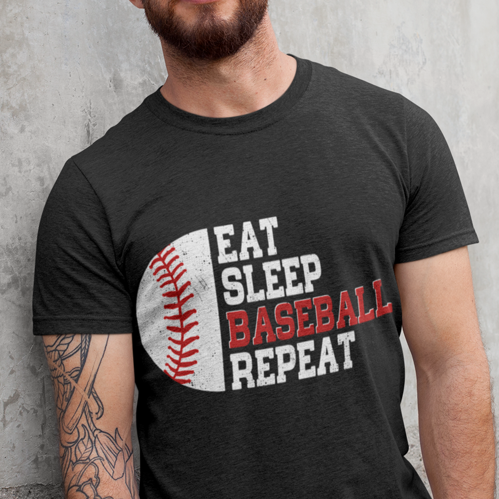 Baseball, Sport Lovers, Husband, Brothers, Dad, Boyfriend, Father's Day, T-shirts For Men, Black, S