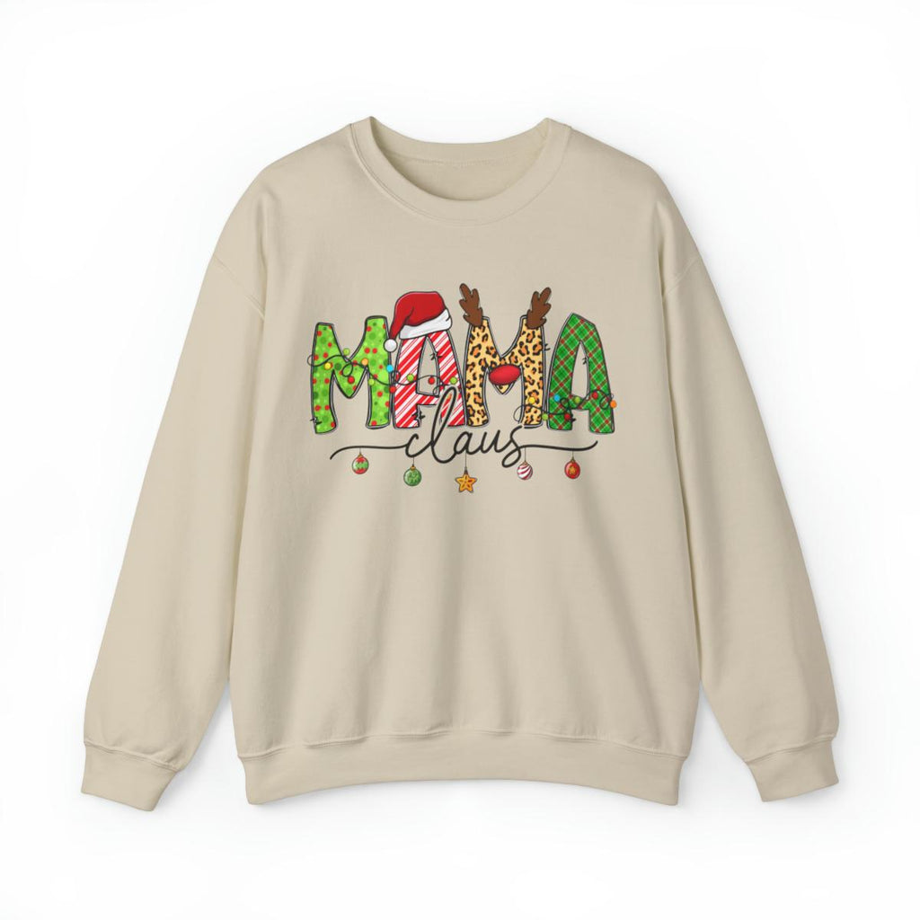 Sandjest Christmas Crewneck Sweatshirt Mama Claus Gift for Mom Mother Women Xmas Gift for Your Beloved