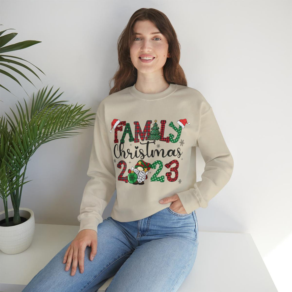 Sandjest Family Crewneck Sweatshirt 2023 Tee Christmas Shirt for Family Wife Husband Boy Girl Xmas Gift